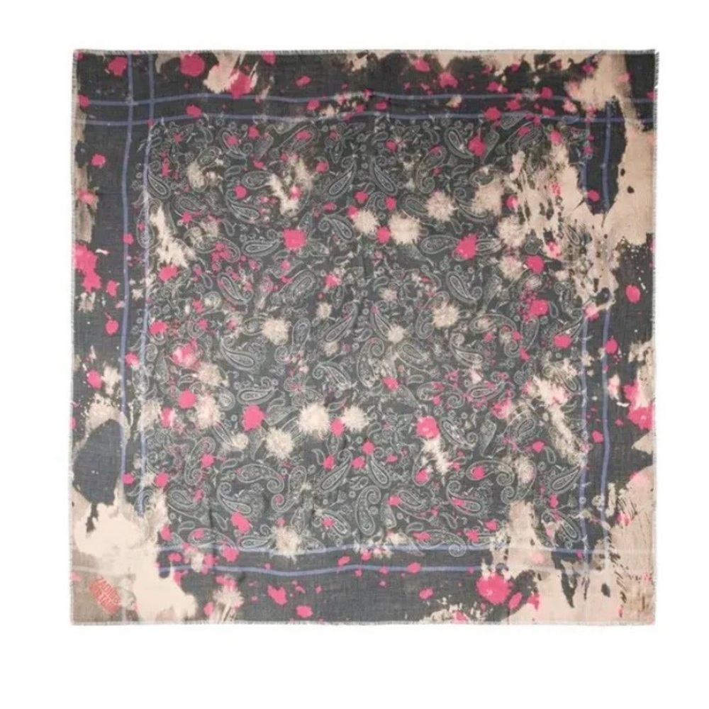 Zadig & Voltaire Kerry Bleached Modal Scarf Noir NWT
